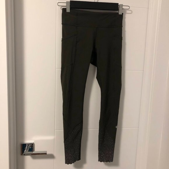 Lululemon Compression Running Tight Stuff Tight II 25" - Dark Olive - Picture 3 of 11